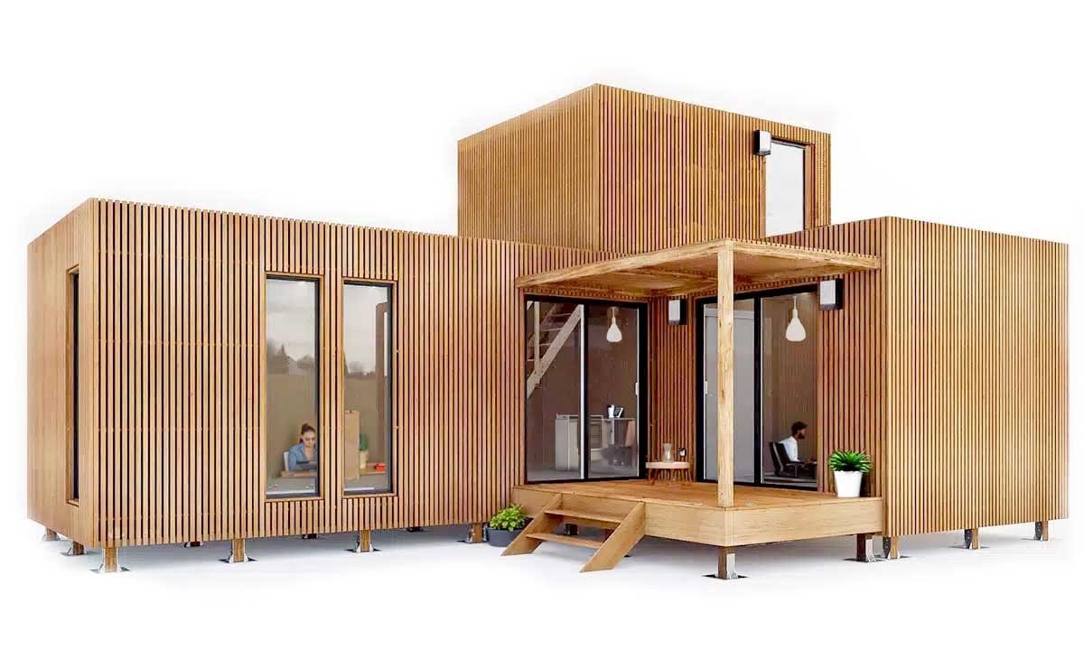 bureau-de-jardin-50M.jpg Une maison de jardin en bois de 50m2 avec une mézzanine