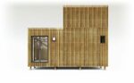 Un bureau de jardin en bois de 30m2 avec une mézzanine
