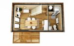 Intérieur aménagé d'une chambre d'hôte de 25m2