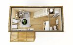 Aménagement intérieur d'une studio de jardin servant de chambre d'hôte et de studio étudiant