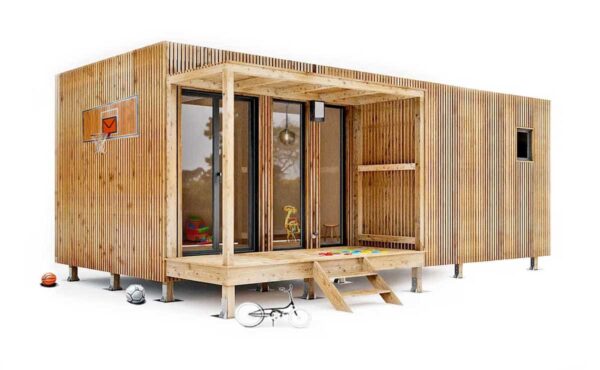Un studio de jardin de 25m2 servant de micro-crèche à domicile