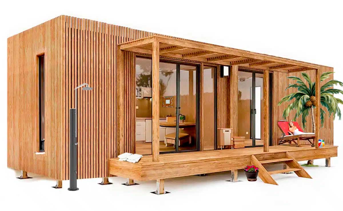 vue-3D-profil-pool-house-40m2-longueur Vue 3D de profil d'un pool house de 40 m² en longueur