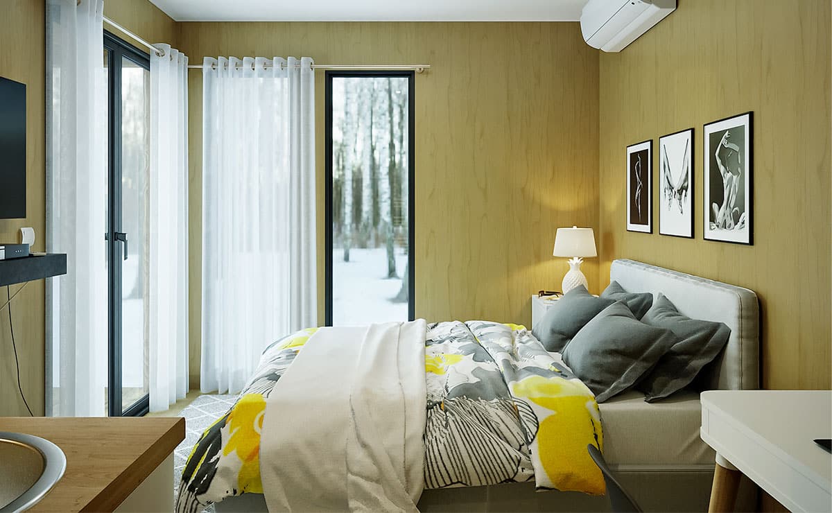 usage-gk15-salon.jpg Une chambre aménagée dans un studio de jardin de 15m2