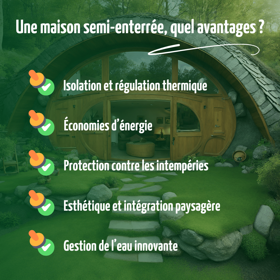 Les avantages d'une maison semi-enterrée
