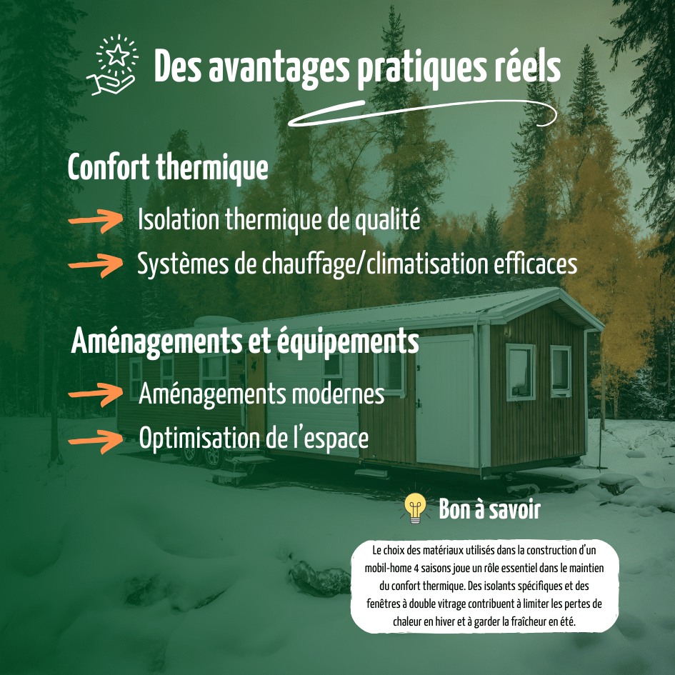 Les avantages pratiques d'un mobil-home 4 saisons 