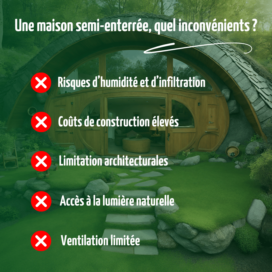 Les inconvénients d'une maison semi-enterrée