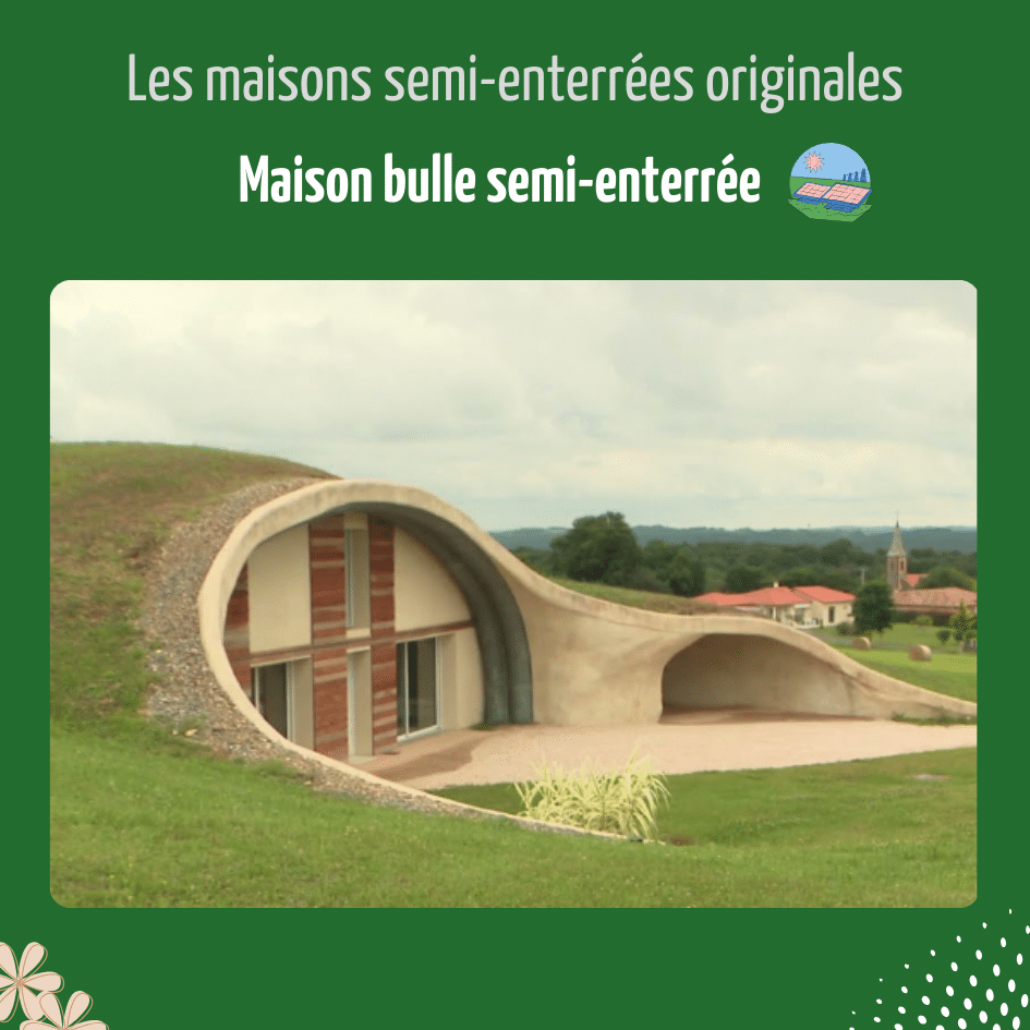 Une maison bulle semi-enterrée