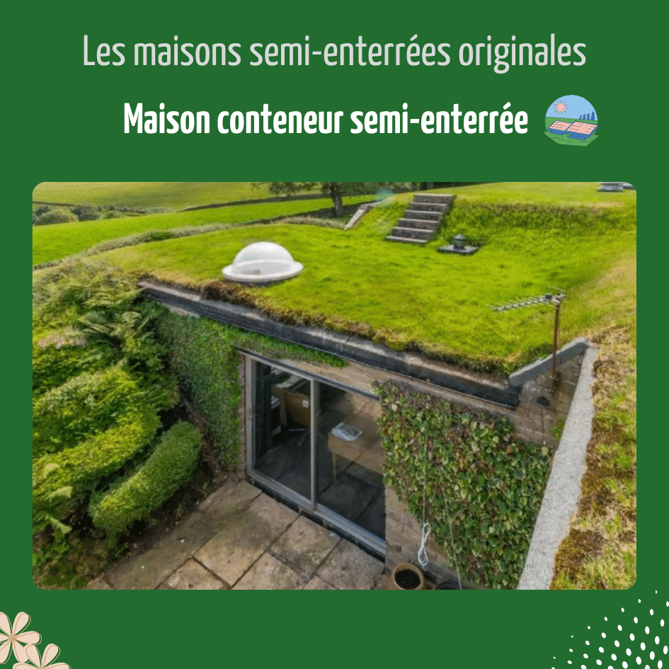 Une maison conteneur semi-enterrée