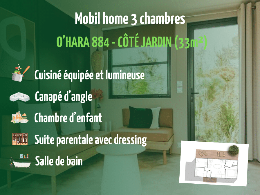 Le mobil-home 3 chambres O'HARA