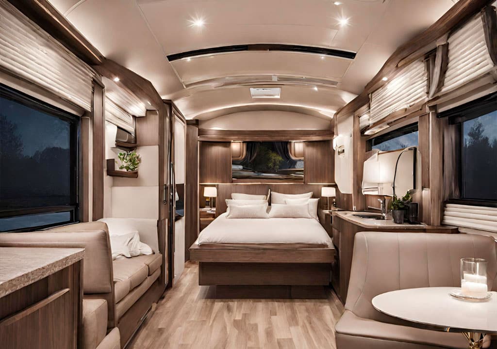 Intérieur d'un mobil-home neuf