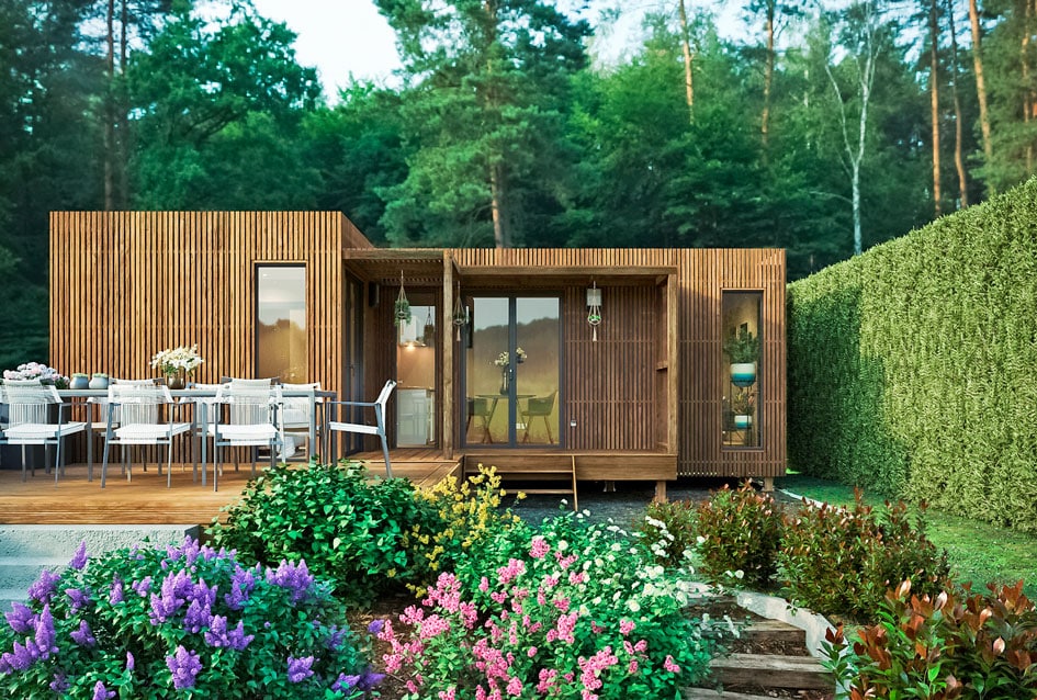 Un studio de jardin en bois