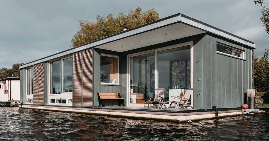 Habitat alternatif maison flottante
