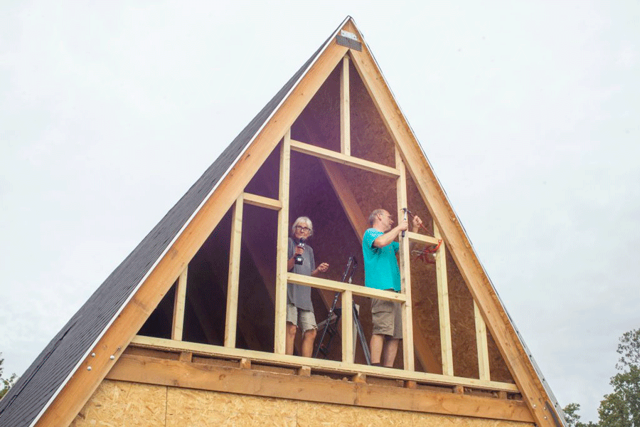 Construction d'une maison en A