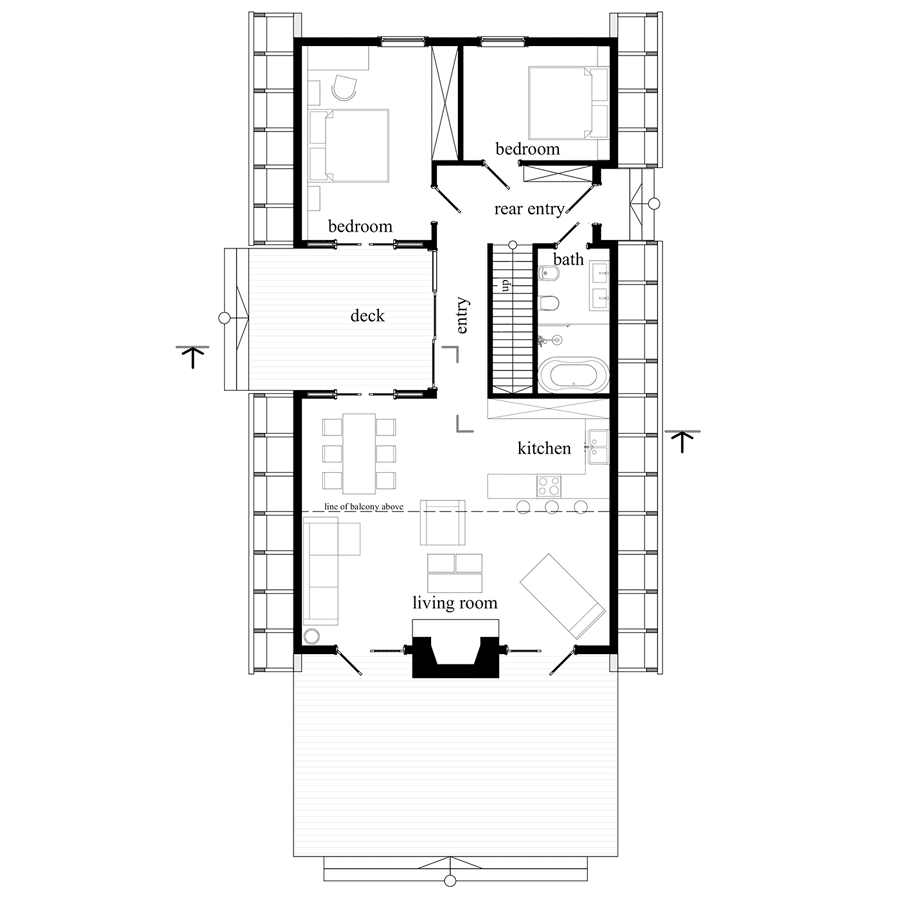 Plan d'une maison en A