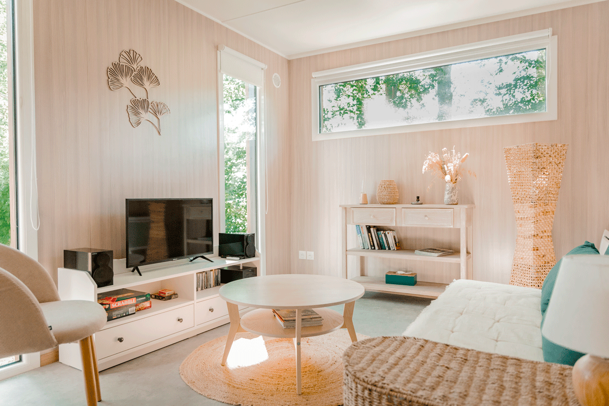 Salon aménagé dans une maison de jardin