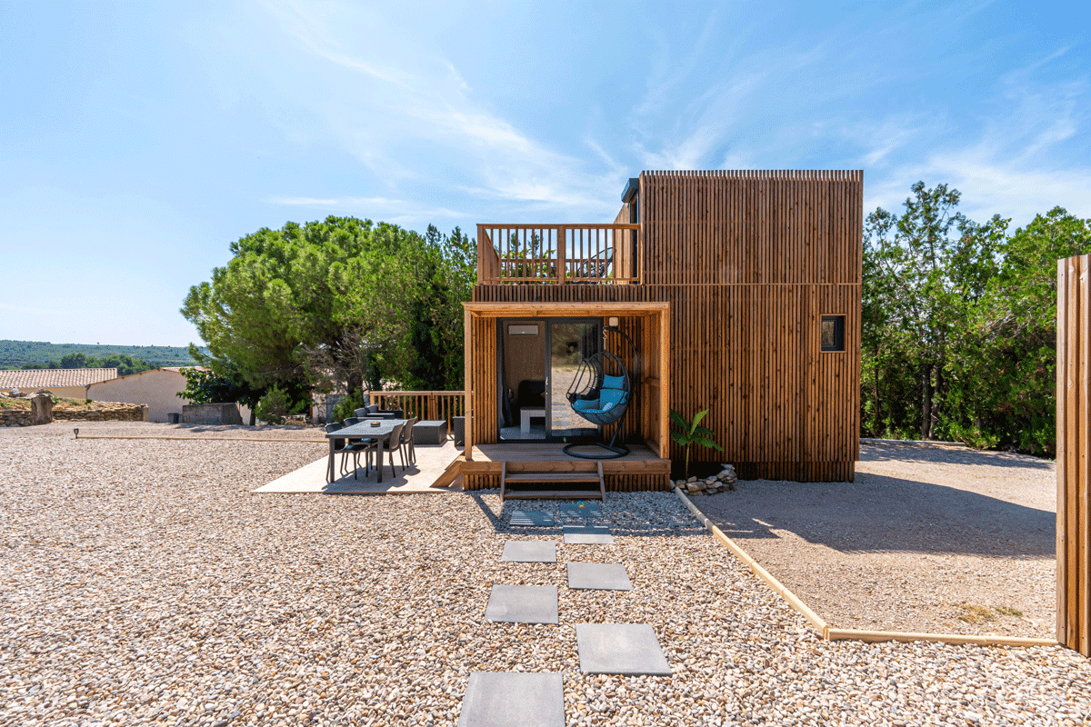 Maison en bois avec tropézienne