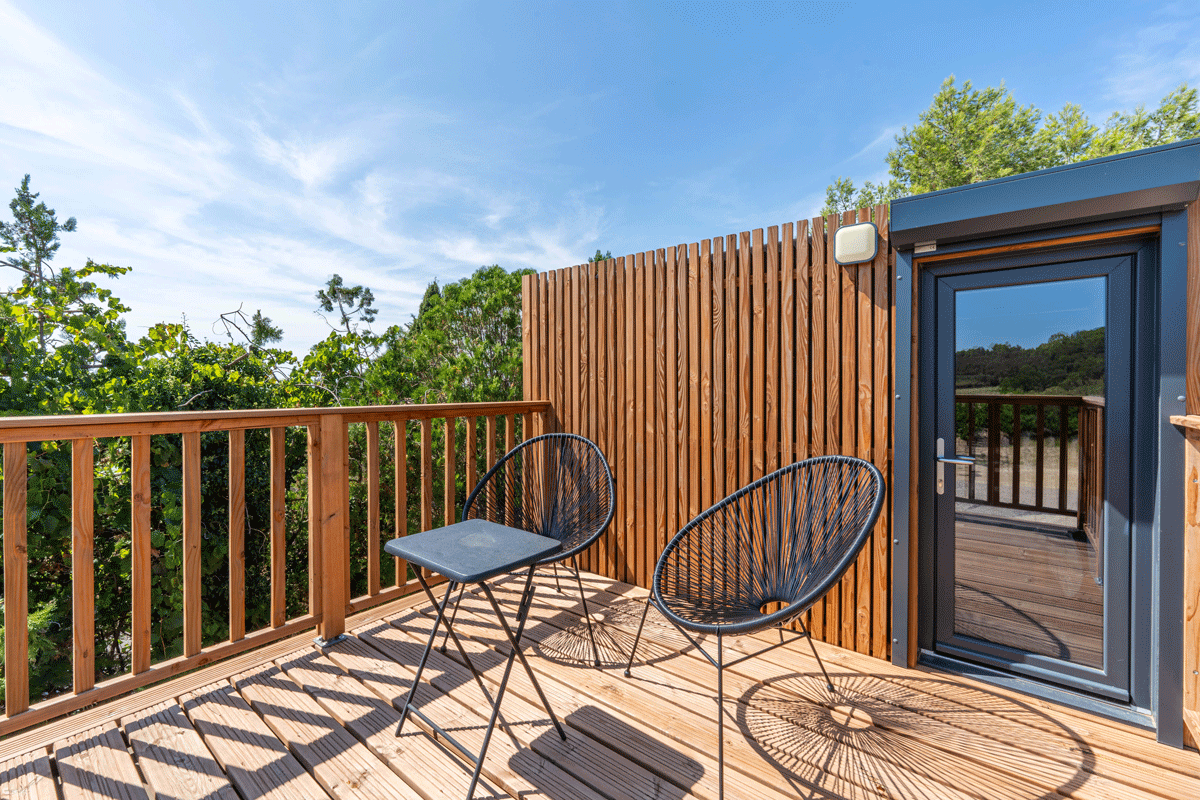 Terrasse d'une maison en bois